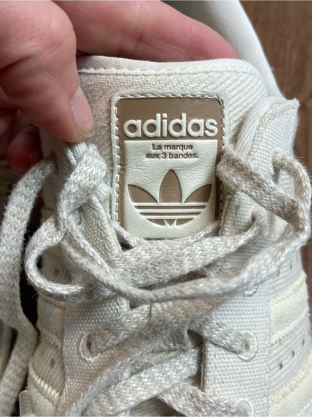 adidas Cream/Tan Low-Top Canvas Sneakers Size 11